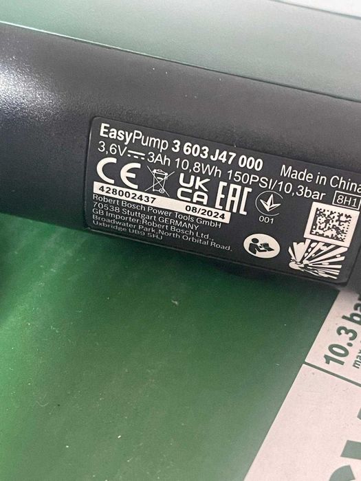 Pompă electrică Bosch pentru biciclete/pompă de aer/mini compresor EasyPump - pentru piese