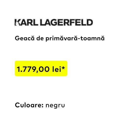 Karl Lagerfeld - Geacă de primăvară-toamnă