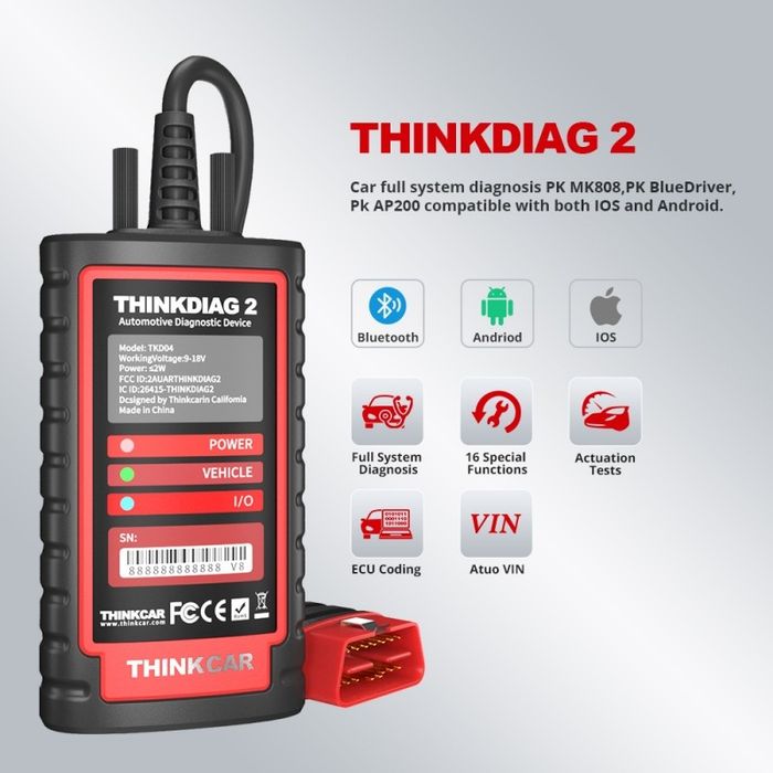 Tester profesional Thinkdiag 2, special pentru serviciile de service