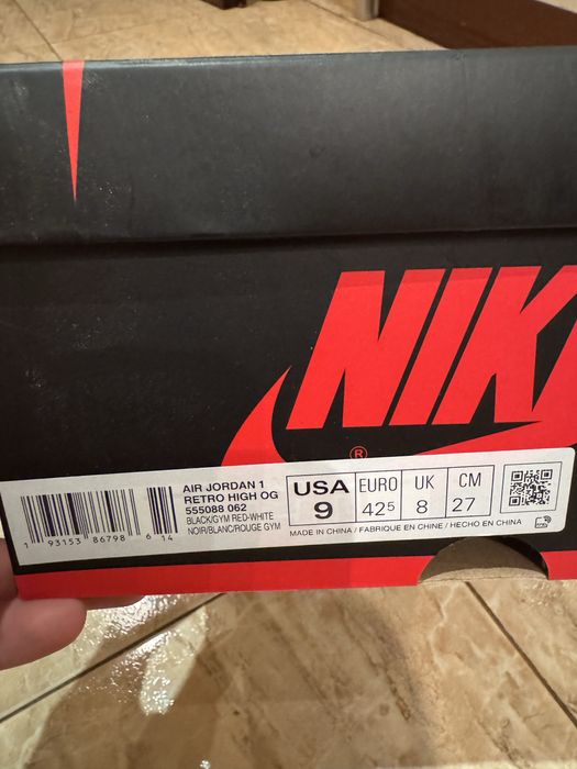 Nike Air Jordan 1 High OG Black/Red