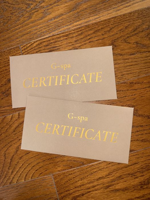 Сертификат в спа grace spa