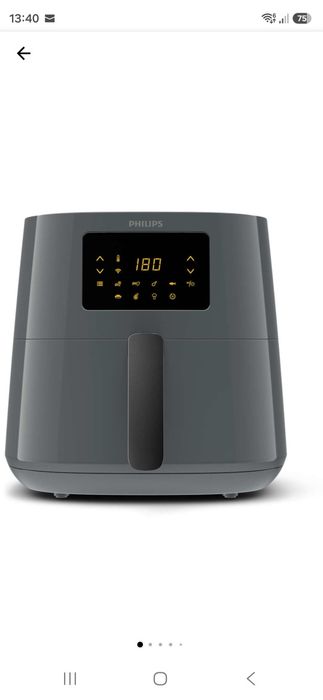 Friteuza cu aer cald Philips HD9280/60, 6.2 l, 1.2 kg, 2000 W, 7 programe, Ecran Tactil Gri