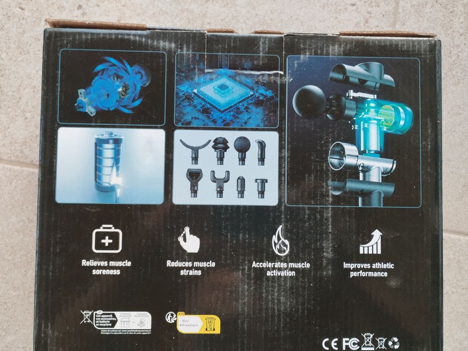 Aparat Masaj Pistol NOU, Burnnove XH-12V, Recuperare, 99 viteze