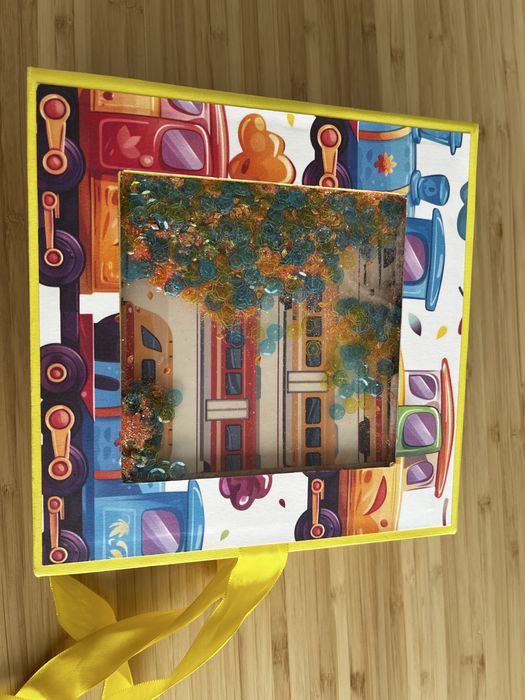 Ръчноправен детски албум за снимки - влакове