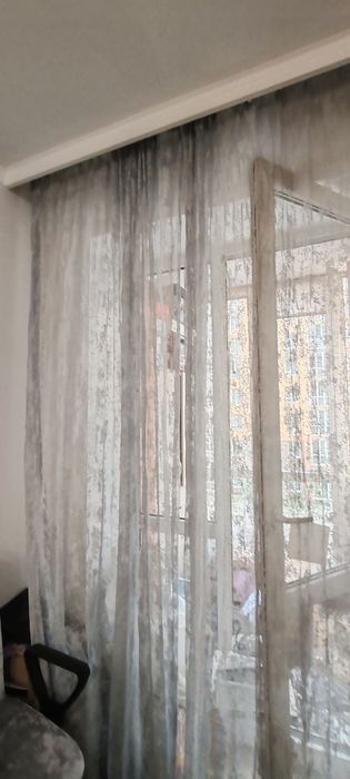 Шторы сетка серые 6 метров