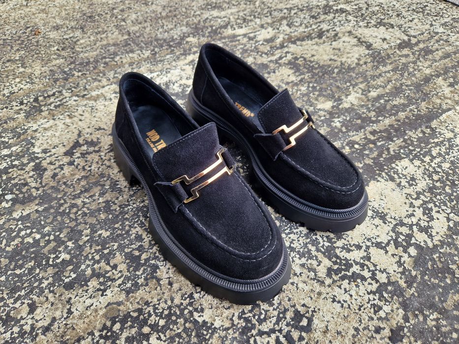 Дамски мокасини естествен велур 39 номер