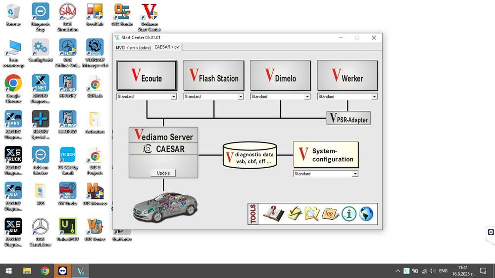 Инсталация и конфигурация на Star Diagnosis SD Connect C4 Xentry