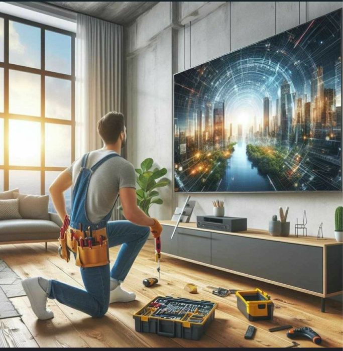 услуга установка даставка кранштейнов для телевизоров всех размеров