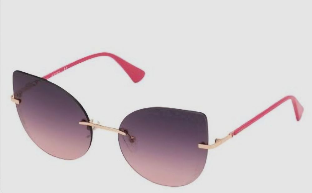 Слънчеви очила Guess в розово със злато