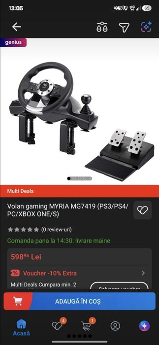 Volan gaming  modelul se poate vedea in fotografie