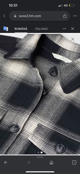 Camasa din flanel moale de bumbac H&M