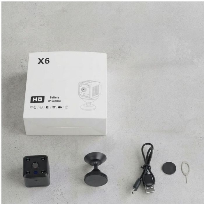 Мини безжична Wi Fi IP камера X6 Full HD 1080P с нощно виждане и детектор за движение