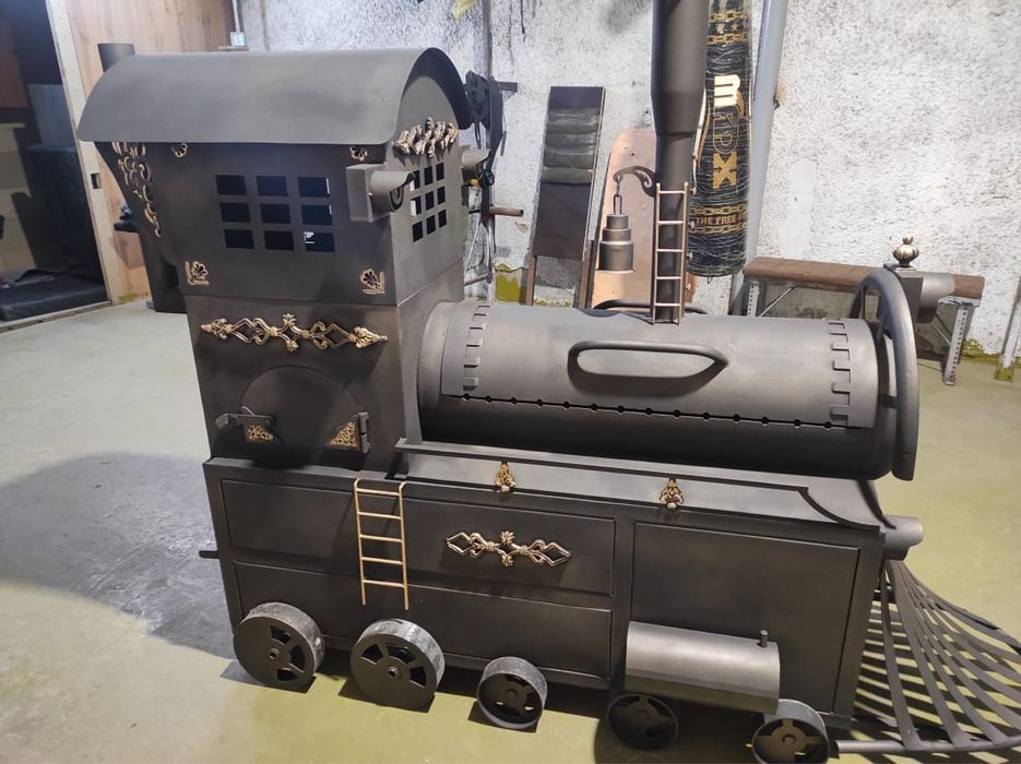Паровоз печь мангал барбекью