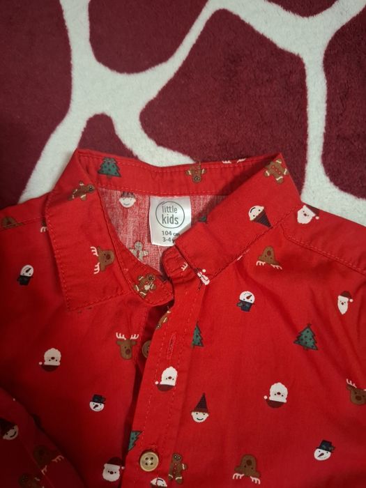 Camasa rosie ptr baieti de Craciun