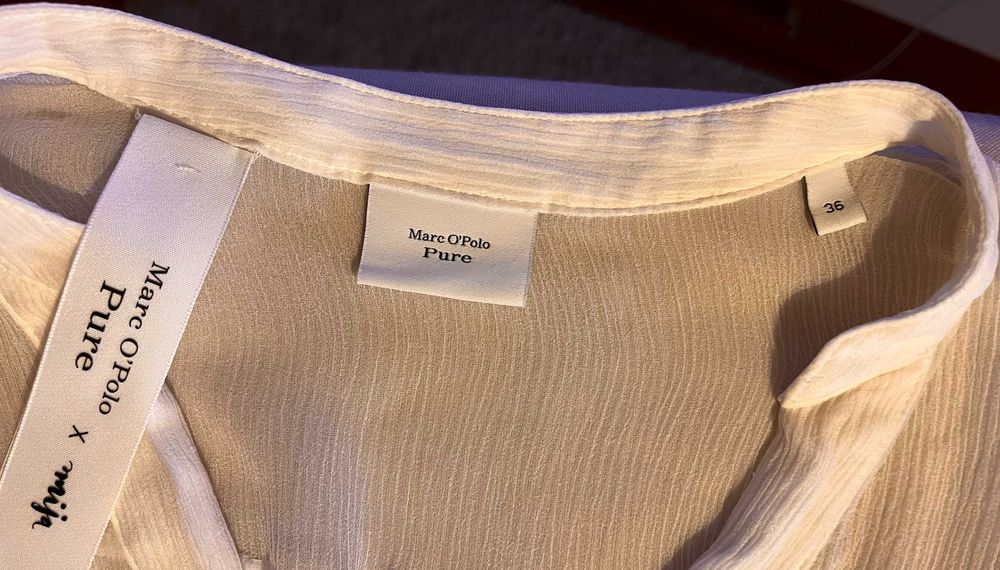 Bluza din matase alba Marc O'Polo Pure