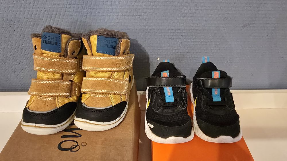 Маратонки Nike revolution 22 номер и топли боти Tech 23 номер- обща це