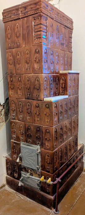 Sobă veche și funcțională din teracota, piesă unică și robusta / set