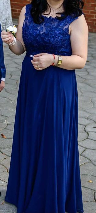 Rochie de ocazie, lunga, albastru regal