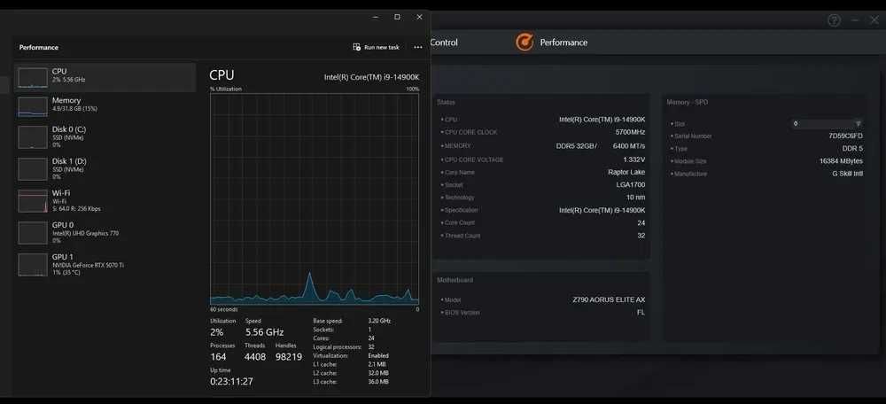 PC GAMING HIGH-END | i9-14900K + RTX 5070 Ti 16GB | 32GB DDR5 | 3 TB