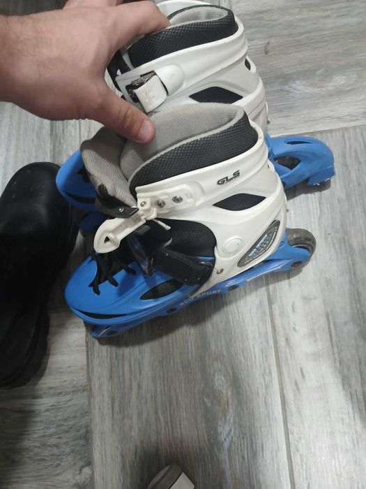 Vand Role reglabile RCO, marime 34-37, Alb/Albastru