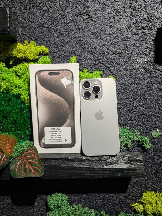 iPhone 15 Pro 128gb Natural Bat 90% Neverlocked/Fact+Garantie