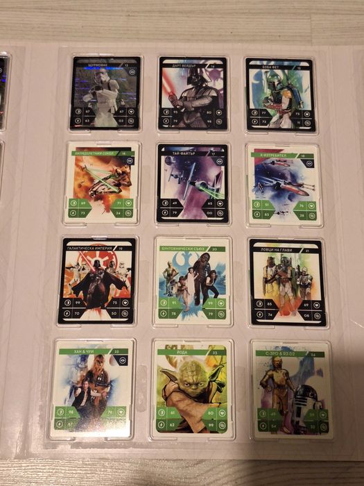 Чисто нов албум на Star wars с блестящи карти (редки)