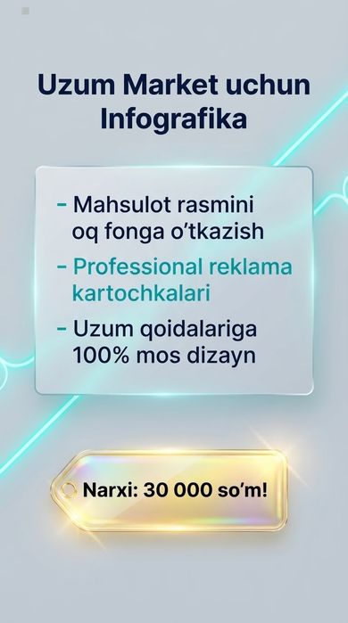 Uzum Market uchun infografika va rasmlar tayyorlash (AI dizayn)