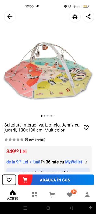 Salteluța de activități pt bebe, Lionelo