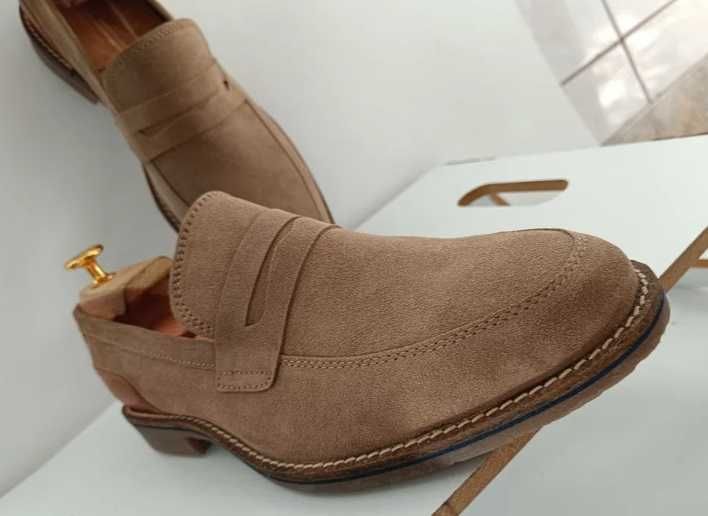 Pantofi loafer 45 penny premium Senator NOI piele naturala moale