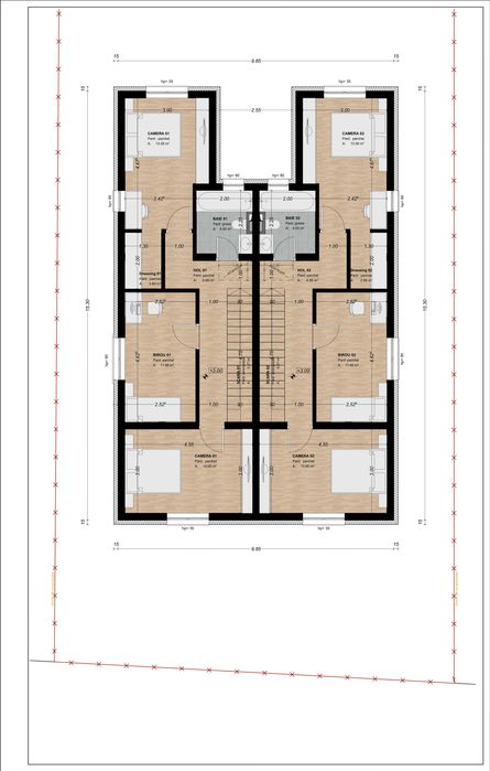 Duplex in centrul Comunei Sacalaz P+E+Pod, 4 camere
