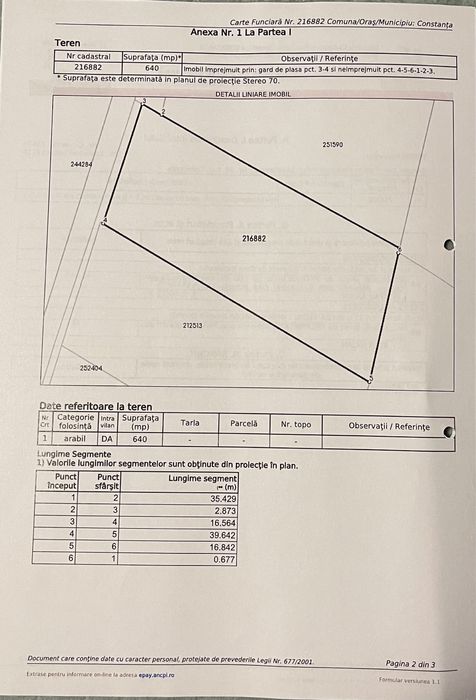 Vând teren Palazul Mare 640mp, 148.000€