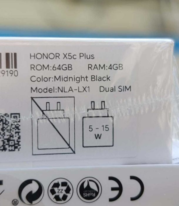 HONOR X5c Plus, черен, 4GB RAM, 64GB ROM + TTEC 10.000Ah външна батерия