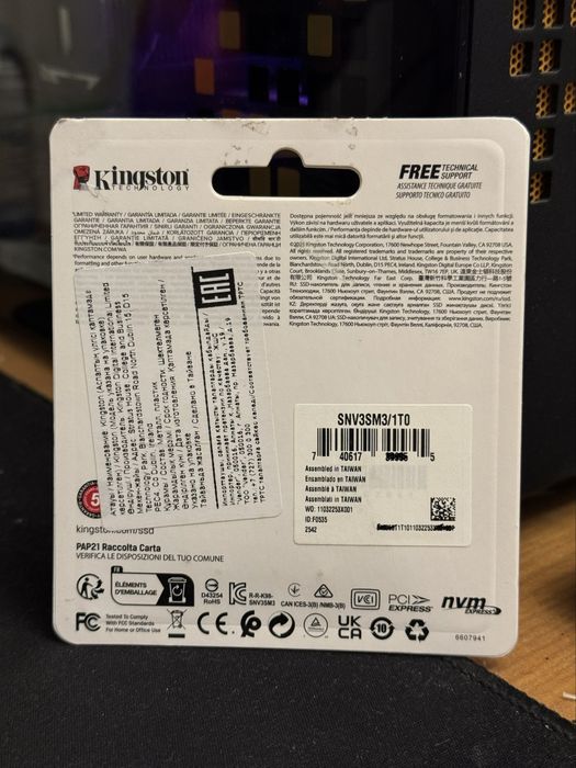 SSD Kingston nv3 1 tb