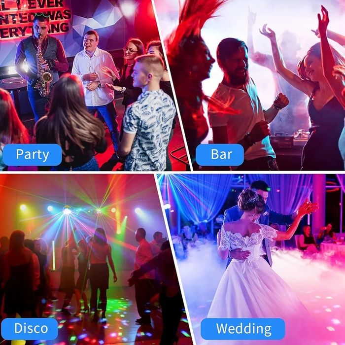 5-in-1 Disco Party Light Stand/Disco Ball/Par Light/Black Light UV