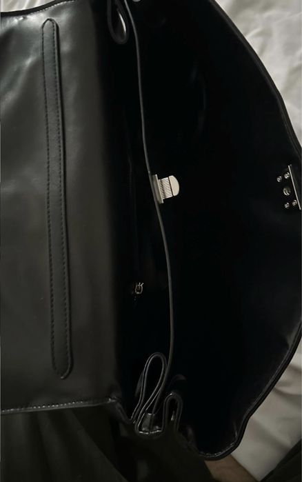 Сумка кожаная черная