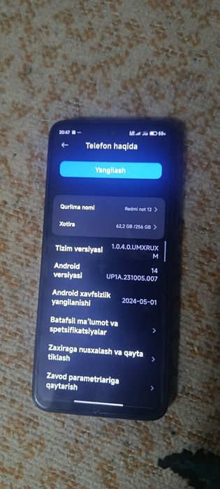 Redmi12 256G  tel sotiladi srochna