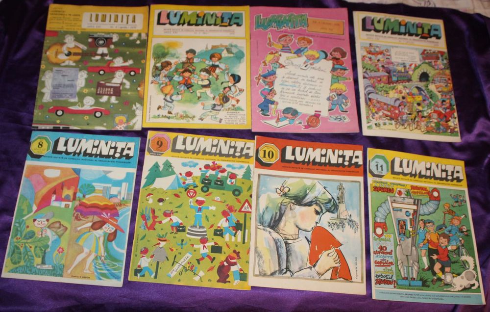 revista Luminita suplimente Lumea copiilor  1967 1972 benzi desenate