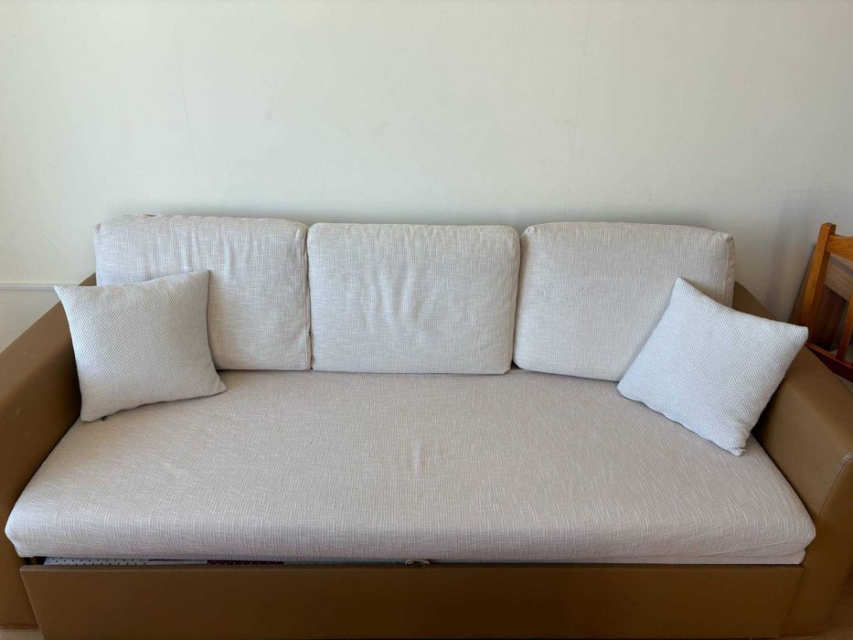 Холова гарнитура-Диван троен разтегателен, фотъойл на колела