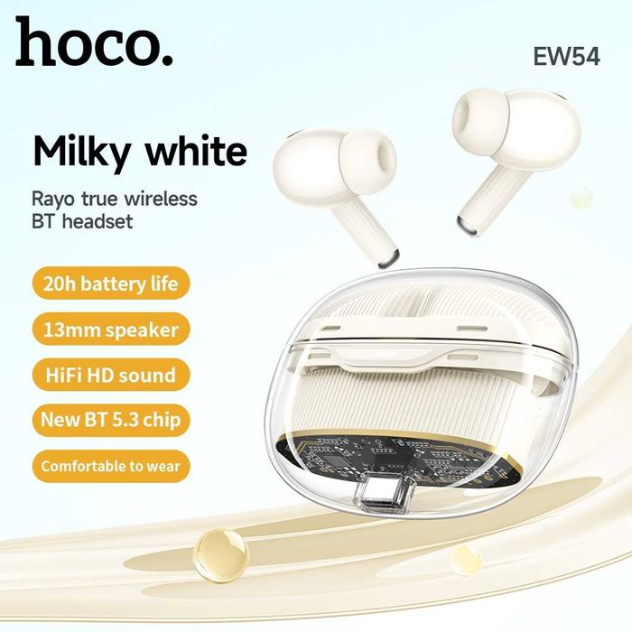 Hoco EW54 Bluetooth слушалки, микрофон, 300mAh, TWS