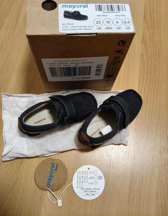 MAYORAL Mocasini Náutico Piele Întoarsă pentru copii - băieți NEPURTAȚI Mărime UE 23 Culoare 80 Bleu-Marin