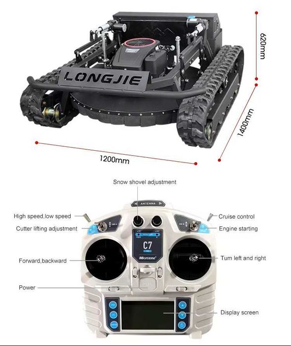 Бензинова косачка с дистанционно за големи и отвестни терени до 60 %.