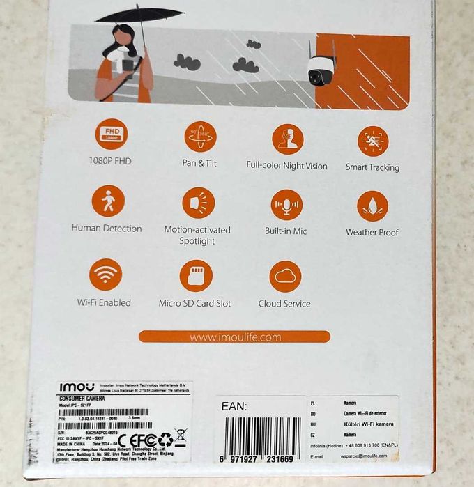 Camera supraveghere Imou Cruiser SE - Smart Auto Tracking si Zoom 16x + card 32GB Clasa 10
