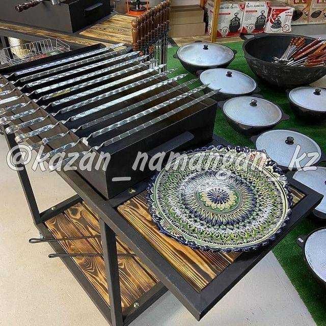 Мангал на колёсиках разборный