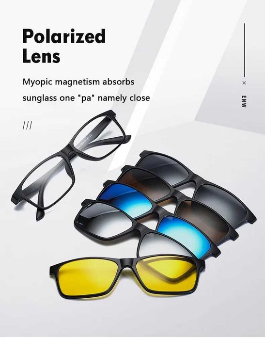 Rama Ochelari Vedere Clip On Polarizat /  Magnetic / 2 Modele