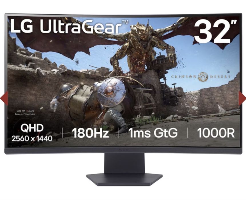 Vand monitor lg utrlagear 32” 180hz 1440p
