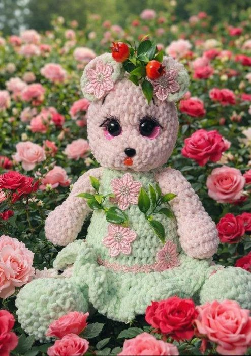 Разнообразные вязанные изделия ручной работы,