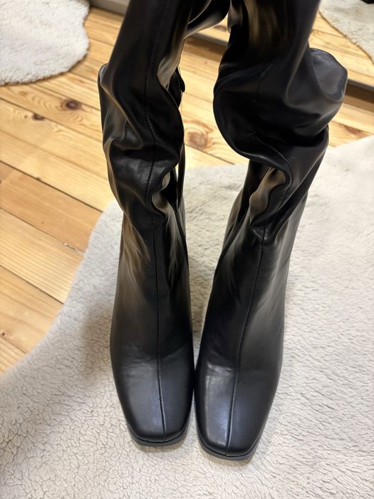 Черни кожени ботуши Jenny fairy