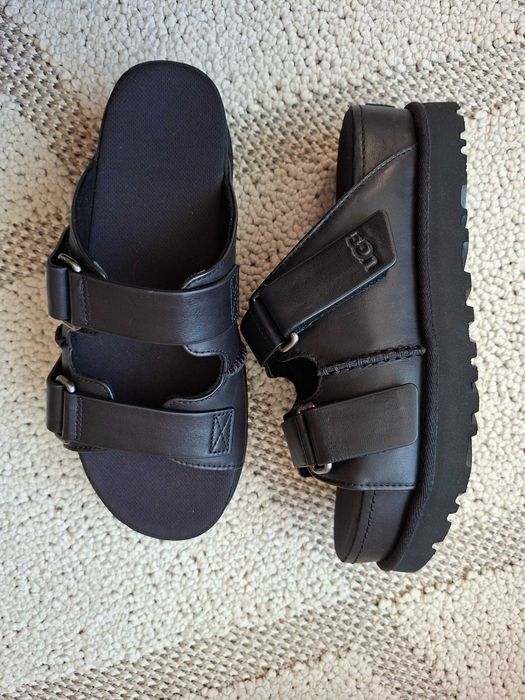 ugg goldenstar hi slide black оригинални в черен цвят