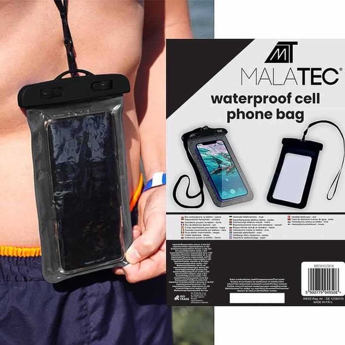 Водоустойчив калъф за телефон до 7 инча – черен