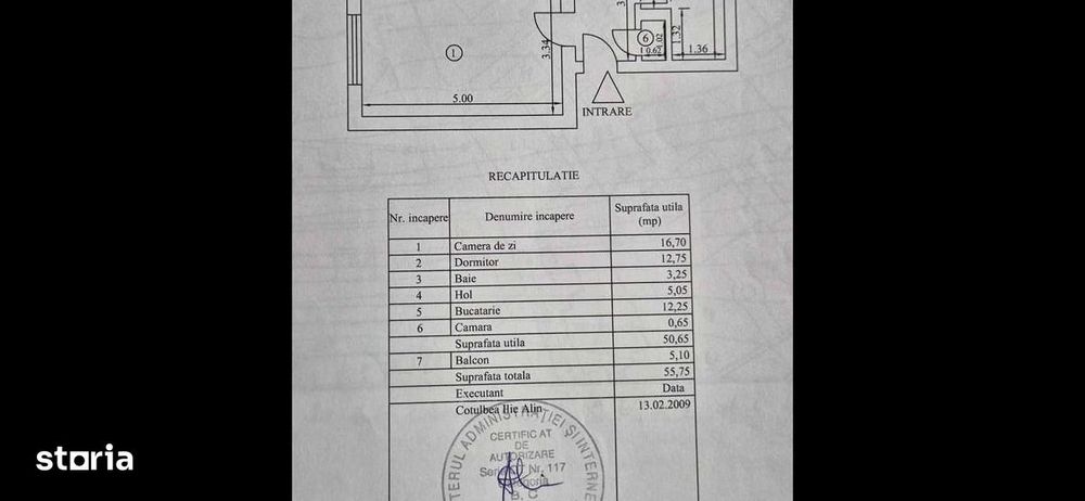 Apartament 2 camere Etj.4 (acoperis)